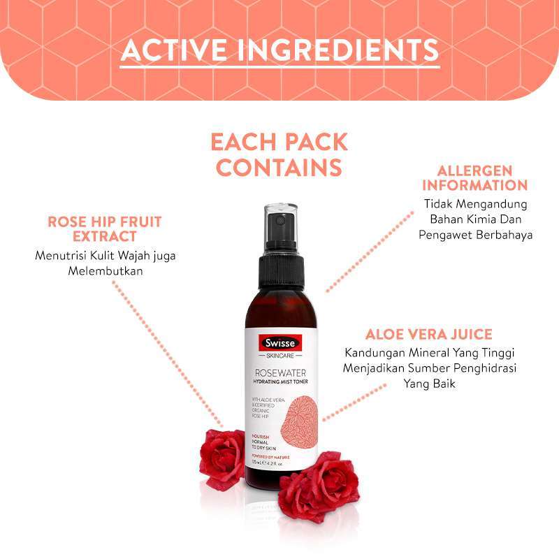 swisse rosewater hydrating mist toner