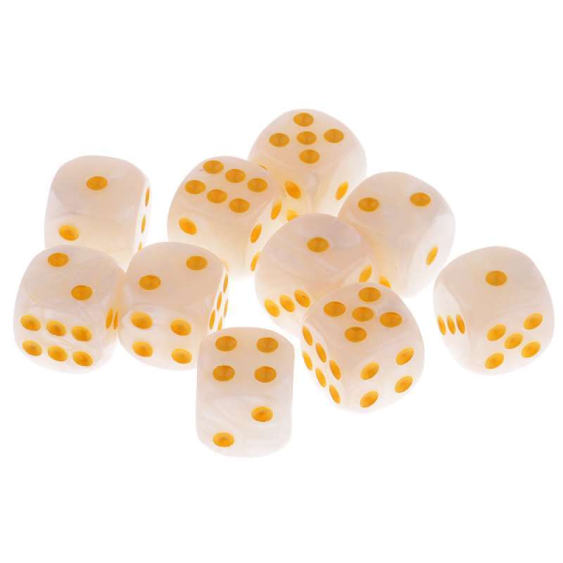 Pack of 10 Six Sided Dice for Party Casino Supplies Funny Family Pub Game