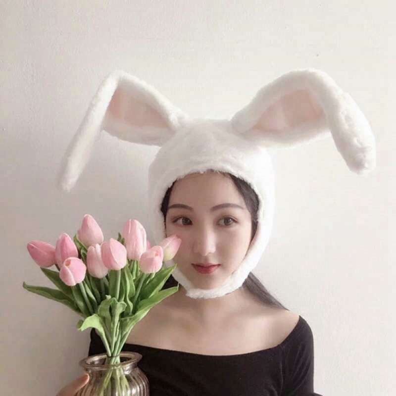 Jual Cute Girl Hat Plush Rabbit Bunny 