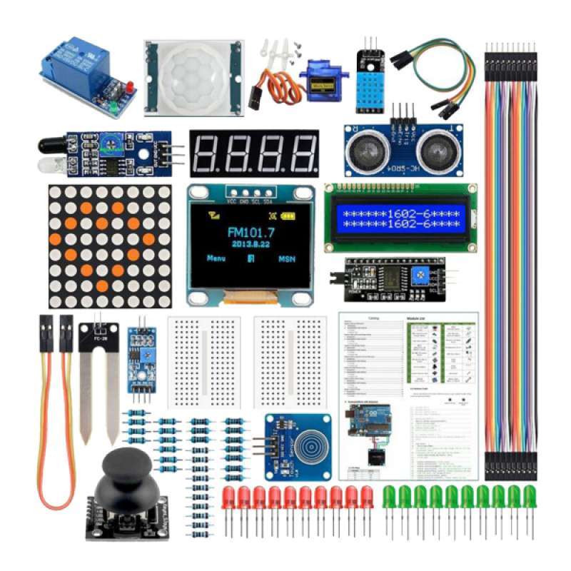Jual Sensor Module Kit 0 96 Oled Resistance 1602 Lcd Display Relay For Arduino Uno Online Februari 2021 Blibli