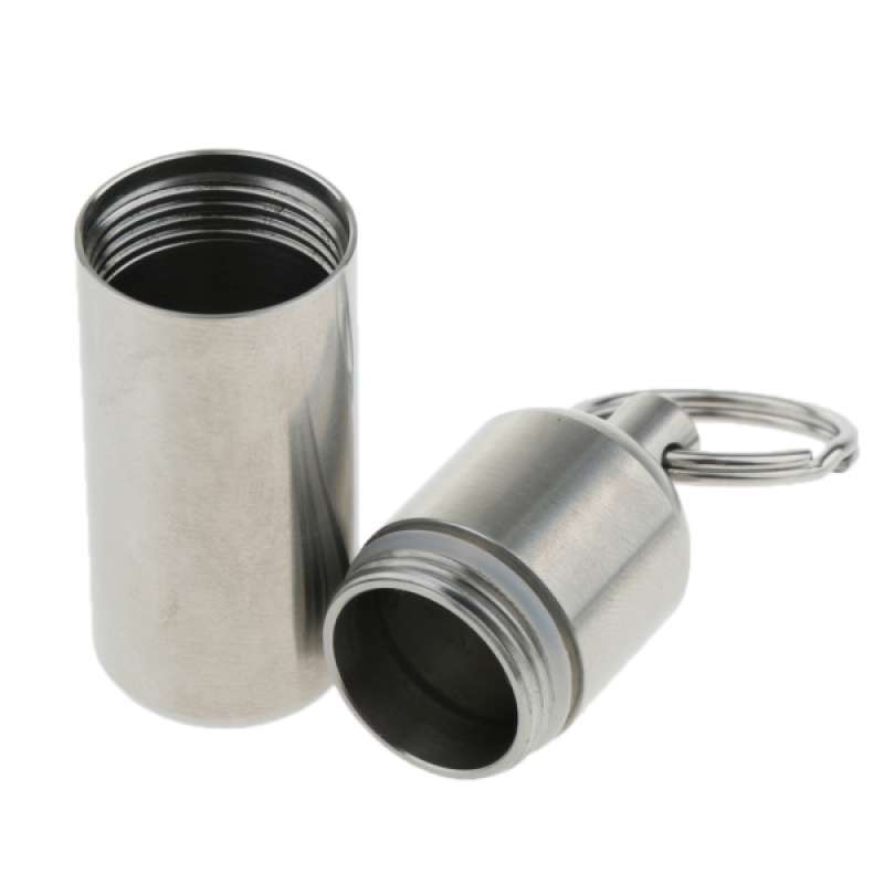Jual Waterproof Pill Box Storage Case Bottle Drug Tablet Capsule Holder Keychain Online November 2020 Blibli