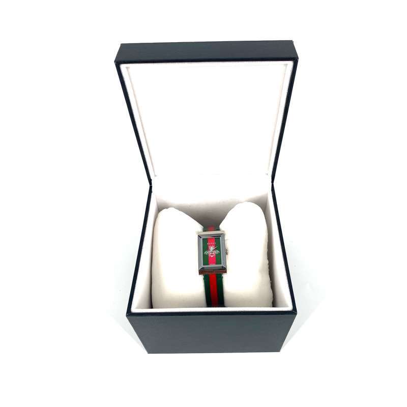 Jual Gucci Ya147408 G Frame Quartz Ladies Watch With Green Red