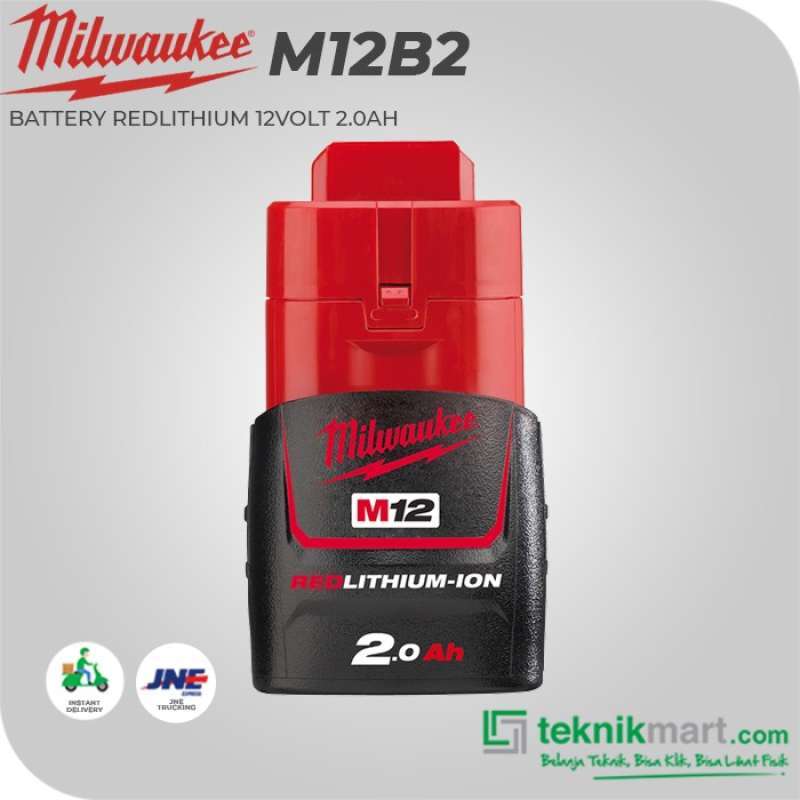 Jual Milwaukee M12b2 Battery Red-lithium 12volt Ah Di Seller