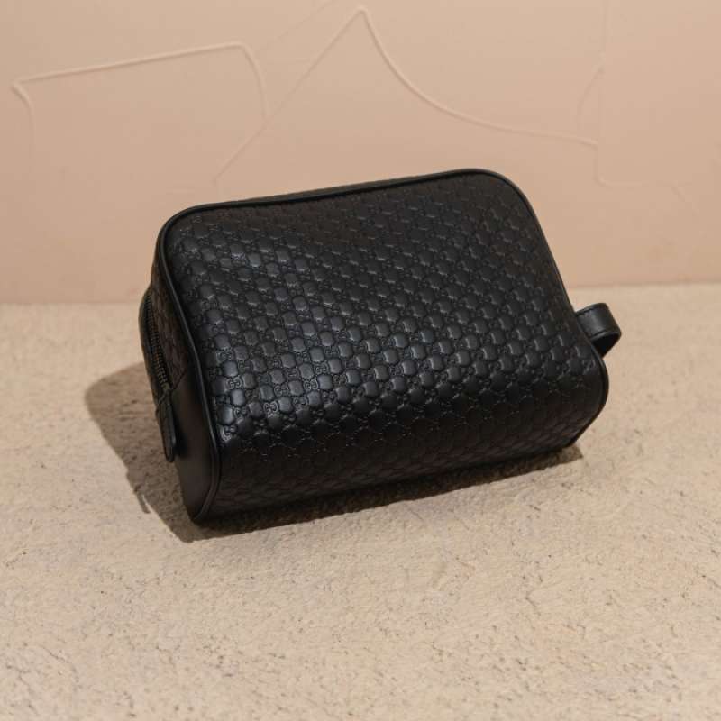 Jual Tas GUCCI GG MONOGRAM BLACK POUCH 100 ORIGINAL di Seller