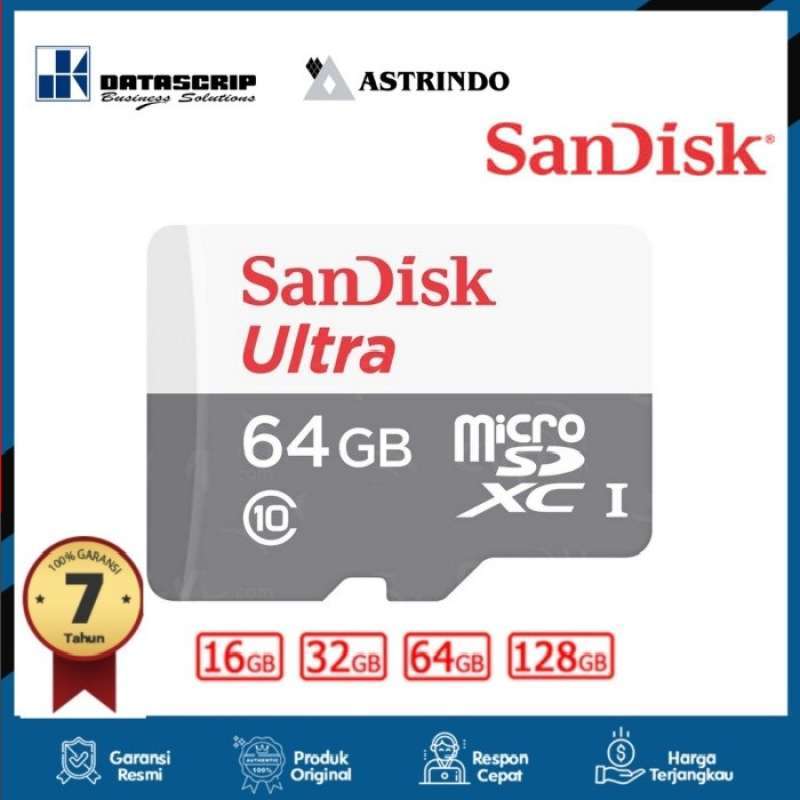 Jual Sandisk Ultra Micro Sd 64 Gb Memory Card 100mbps Memori Hp Microsd 64gb Original Terbaru Juli 21 Blibli