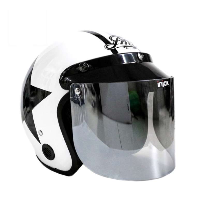Helm Bogo Retro Kaca Datar Bintang Putih Sni Putih Terbaru Agustus 2021 Harga Murah Kualitas Terjamin Blibli