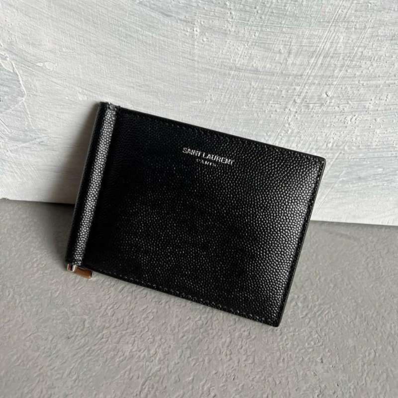 Saint Laurent YSL Bill Clip Wallet - Black