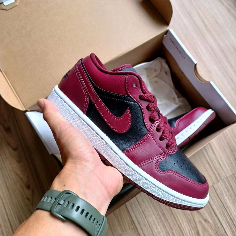 Air Jordan Low Maroon Black Cherrywood (W) || dark beetroot red