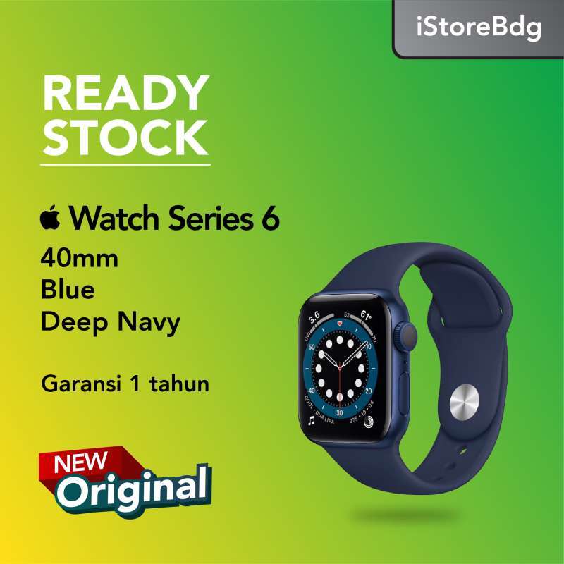 Promo Apple Watch Series 6 Blue Aluminum 40mm with Blue Sport Band [GPS] di  Seller iStoreBdg - Kota Bandung, Jawa Barat | Blibli