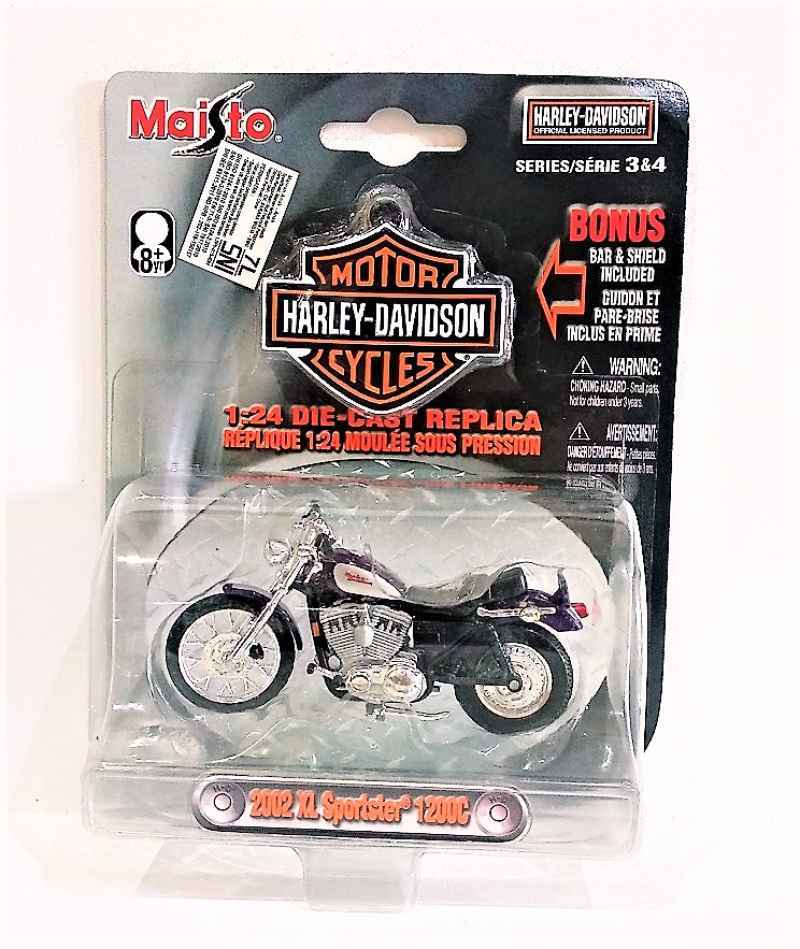 Promo Diecast Miniatur Motor Cycles Harley Davidson 2002 XL Sportster Ungu  Diskon 14% di Seller Elenesia Toys - Pejuang, Kota Bekasi