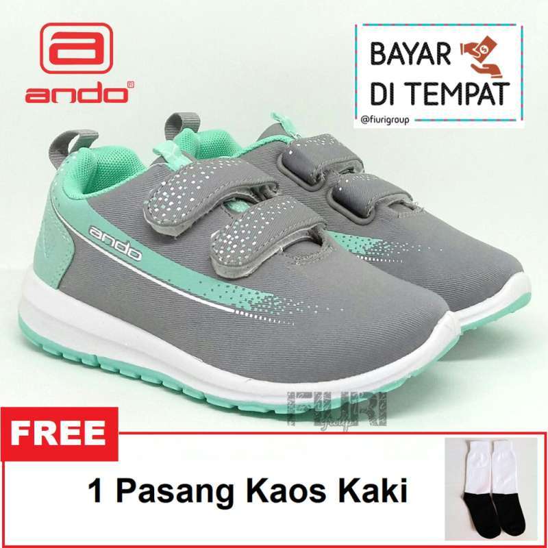 Jual Ando Original Adelline Velcro Kids Abu Tosca 28 32 Sepatu Sneakers Kets Sport Anak Perempuan Fiuri Murah Mei 2021 Blibli