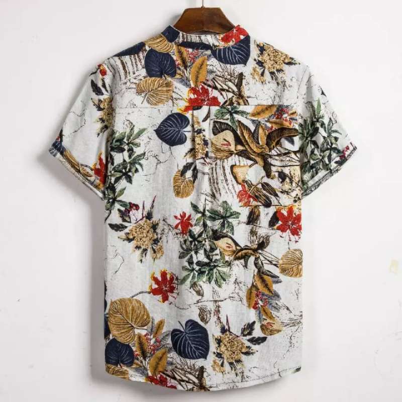 Promo Men Linen Short Sleeve Shirt 