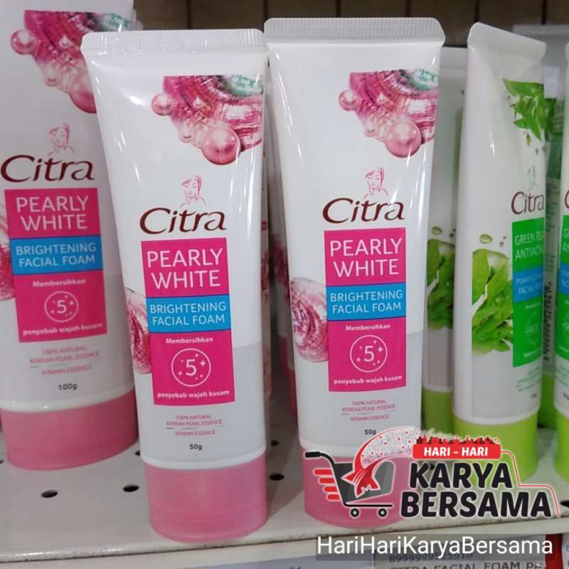 citra pearly white uv facial foam