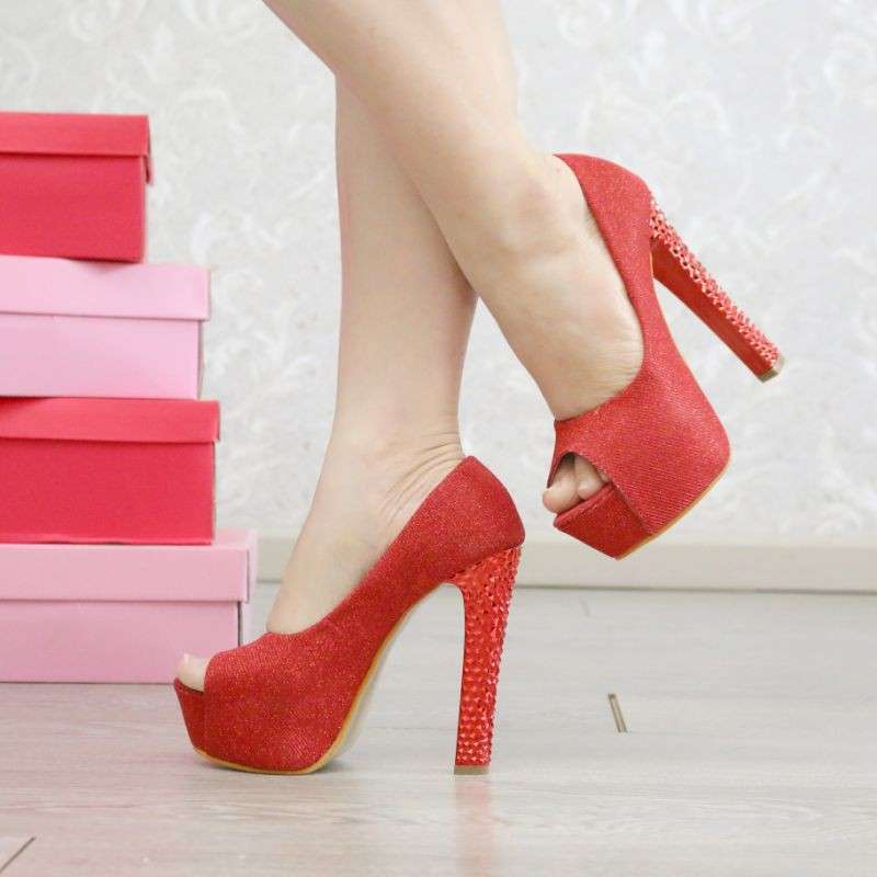 Jual Sepatu Wanita Sepatu hak peep toes 