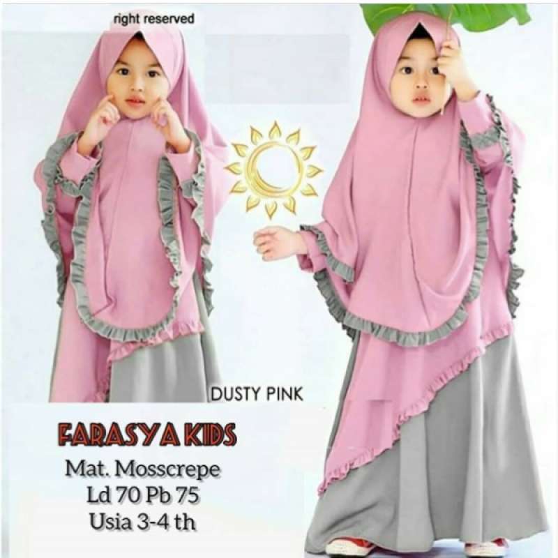 Jual Nanda Fashion Shop Gamis Anak Usia 3 4 Tahun Baju Muslim Anak Perempuan Farasya Kids Terbaru Juni 2021 Blibli