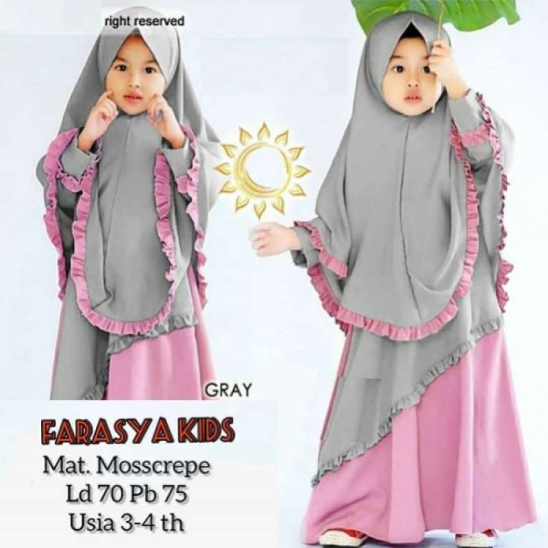 Jual Nanda Fashion Shop Gamis Anak Usia 3 4 Tahun Baju Muslim Anak Perempuan Farasya Kids Online Desember 2020 Blibli