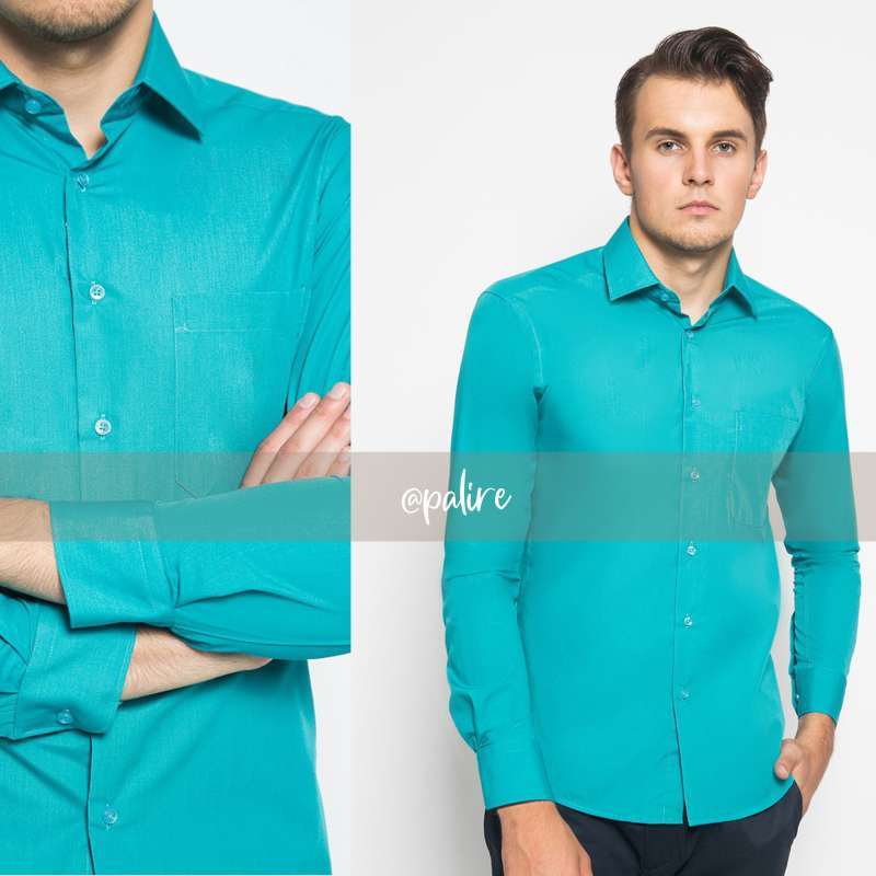 Jual Kemeja Hijau Tua Pria Alisan Polos Lengan Panjang Slimfit H5 Online Februari 2021 Blibli