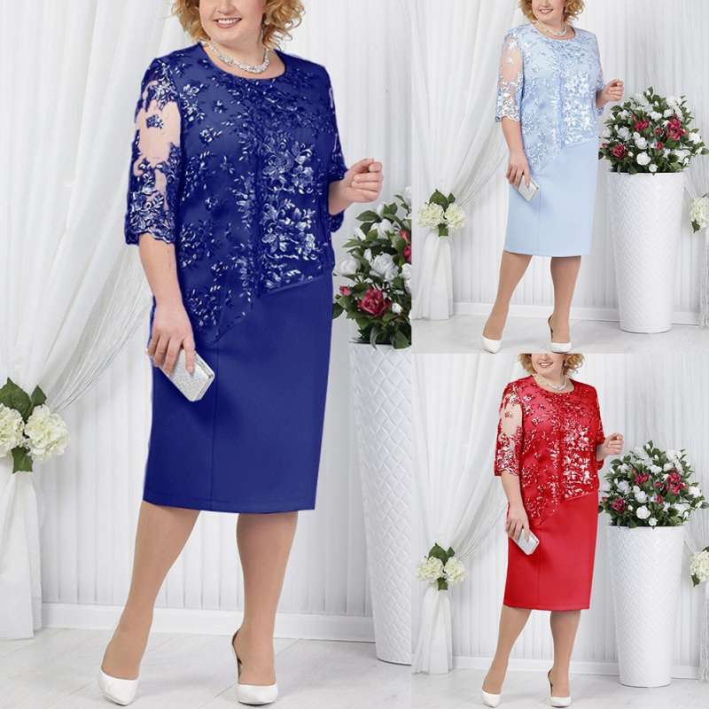 Promo Bluelans Plus Size Party Sheer 
