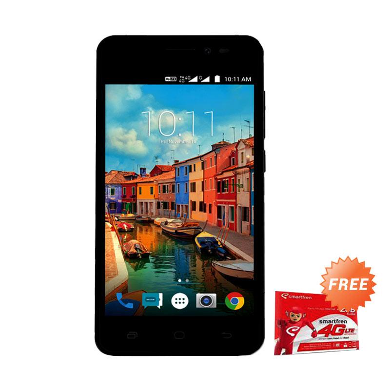 Smartfren Andromax A Smartphone - Hitam [8 GB/ 1 GB/ VoLTE] + Free Kuota 65 GB