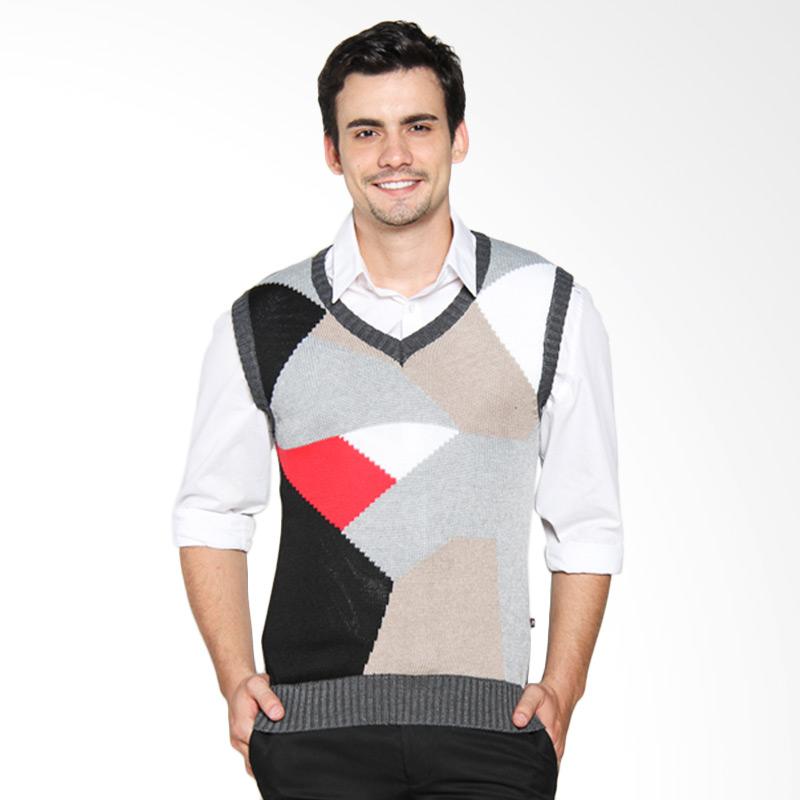 VM Vest-012 Sweater Rompi Rajut Kombinasi - Knitt