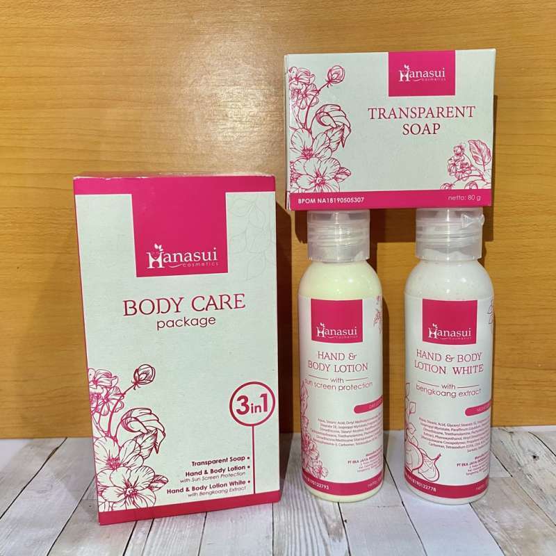 Hanasui Body Care Package 3 in 1 Paket Body Care Hanasui 3 in 1