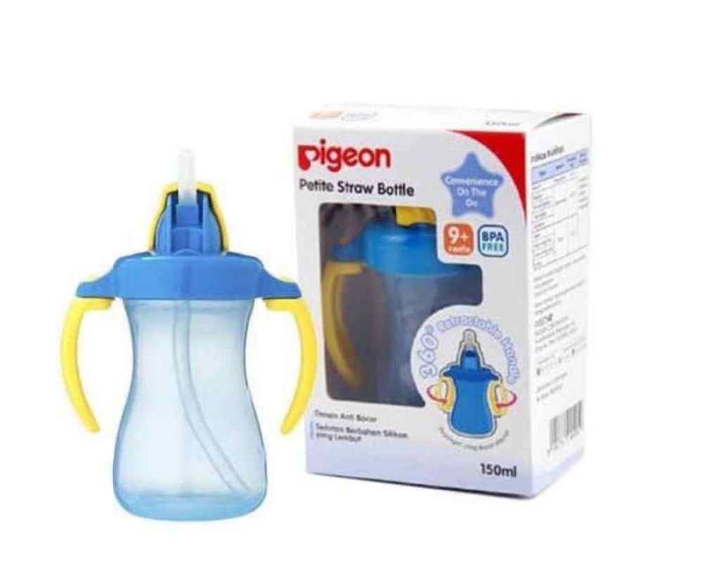 Pigeon Petite Straw Bottle warna Biru