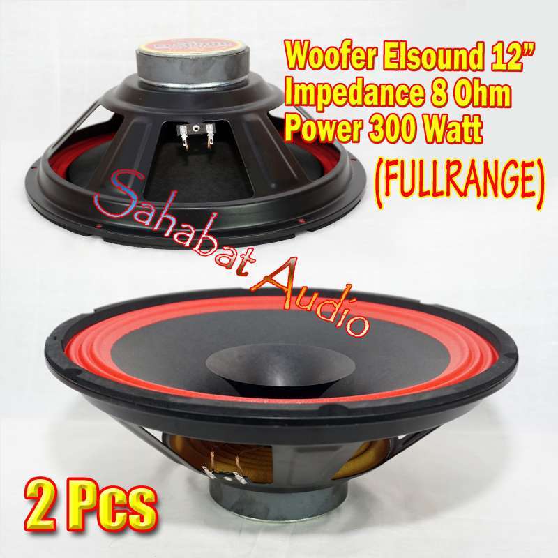 Jual 2 Pcs Woofer 12 Elsound FULLRANGE 