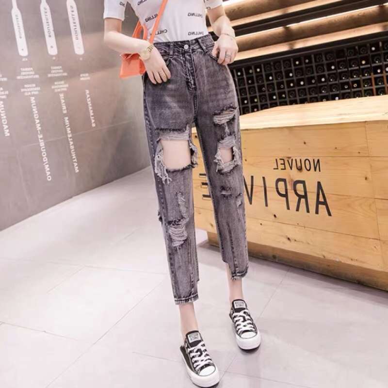 Promo Jeans 1008 - HIGH WAIST RIPPED 
