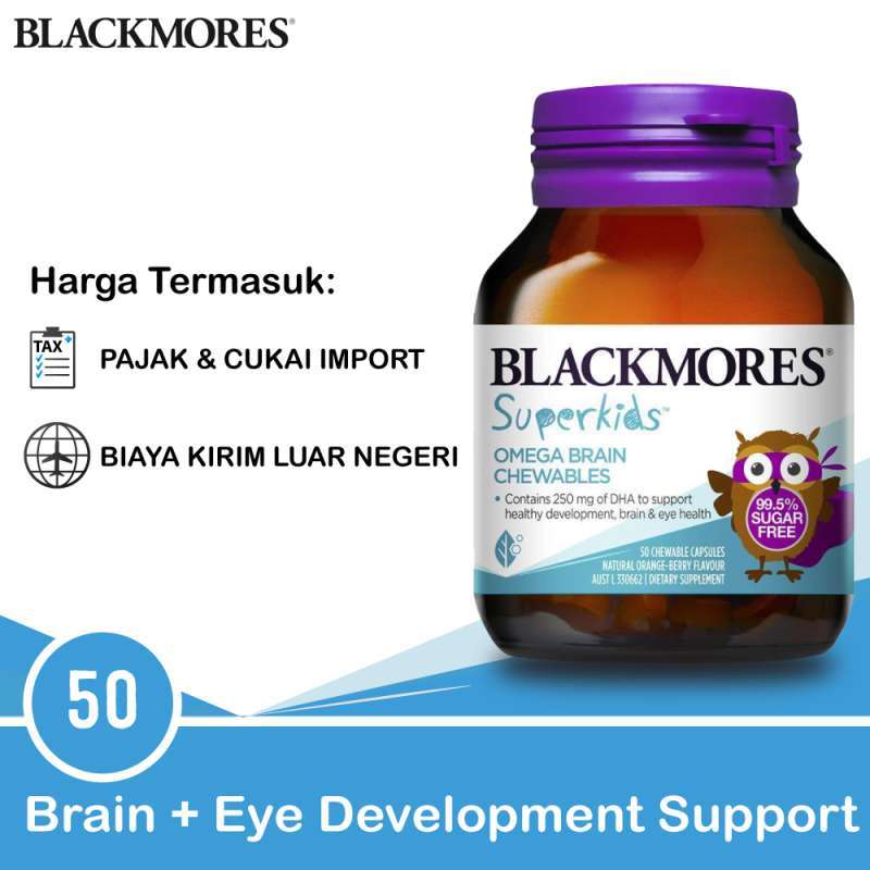 Jual Blackmores Superkids Omega Brain Chewable Suplemen 50