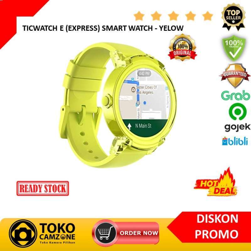 Jual Ticwatch E Smart Watch Yellow di Seller Toko Camzone ITC