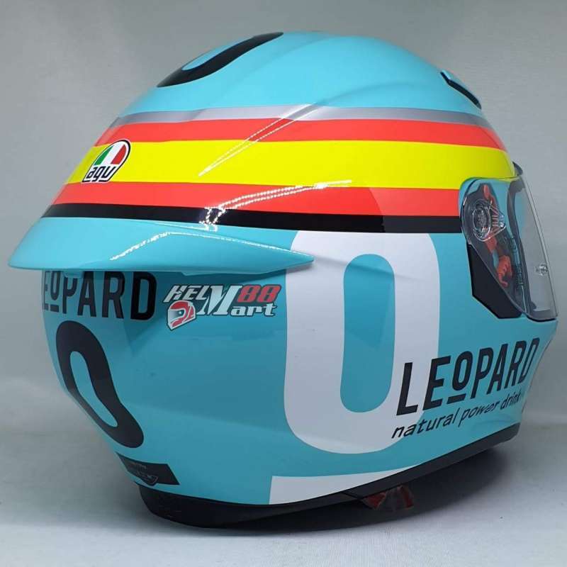 Promo Agv K3 Sv Leopard Joan Mir Se Helm Full Face Blue Light
