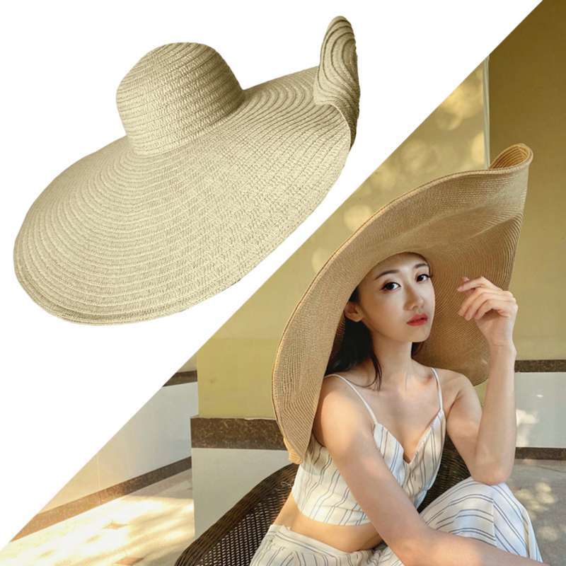 Promo Women Large Foldable Wide Brim 