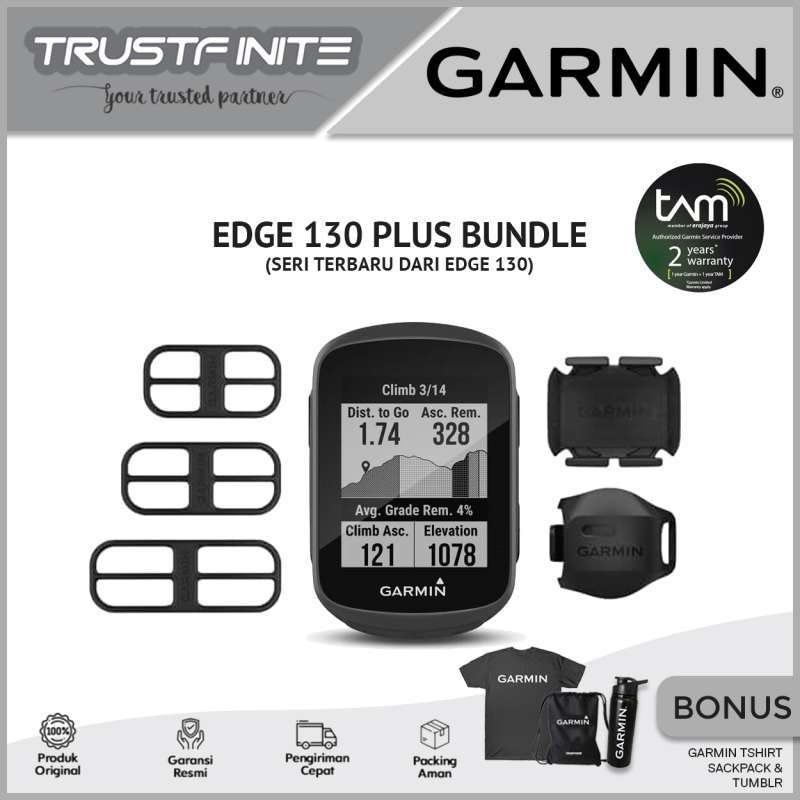 Promo GARMIN Edge 130 Plus Speed and Cadence Bundle GPS Garansi