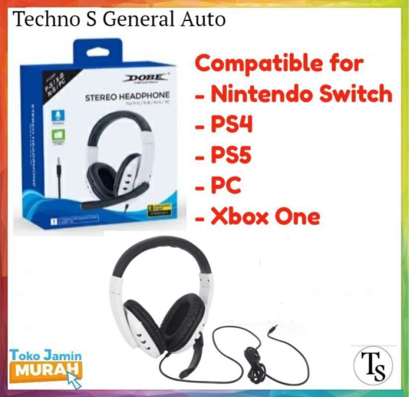 Promo Dobe Stereo Headset Mic PS4 PS5 