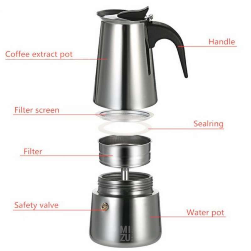 Jual Moka Pot Stainless Steel Espresso 