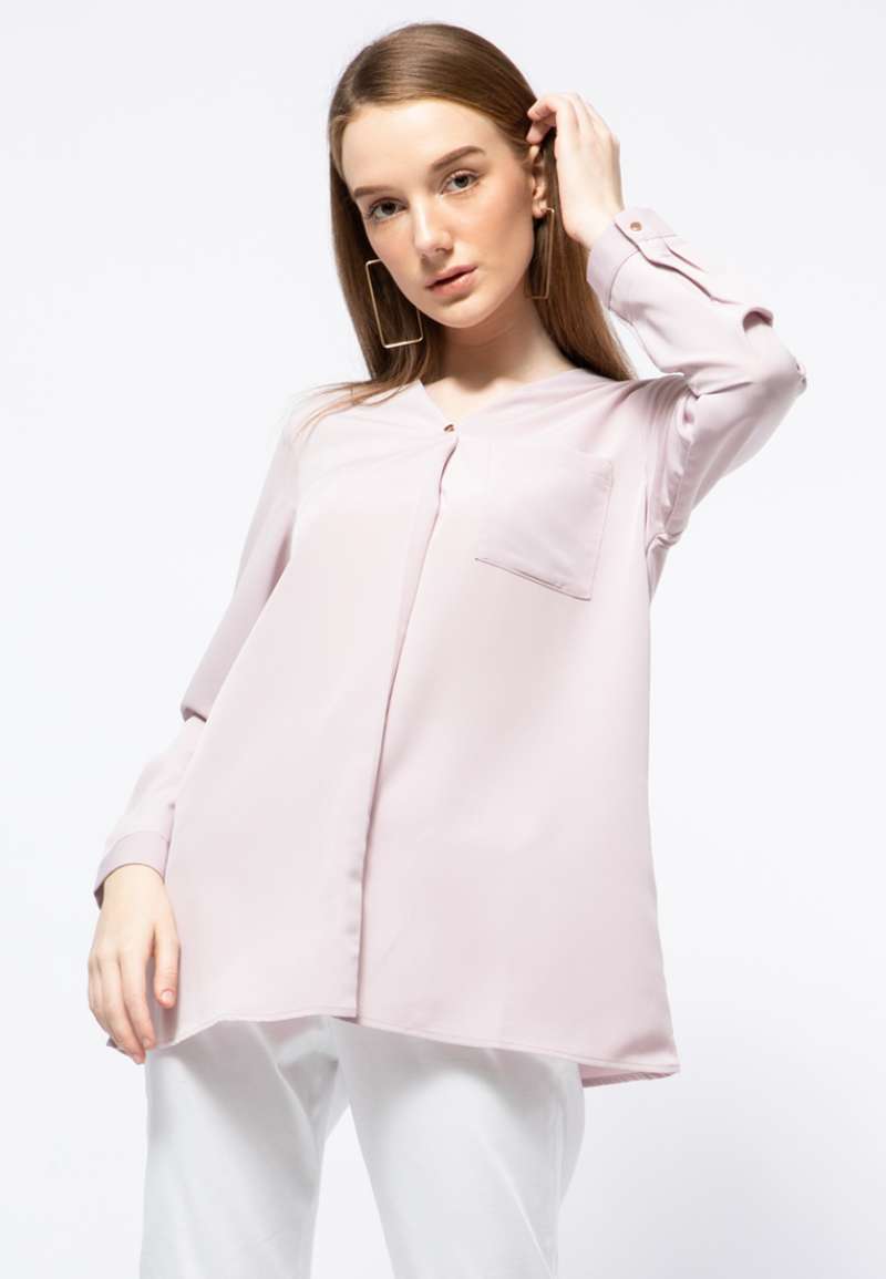 The Executive V-Neck Long Sleeve Blouse 