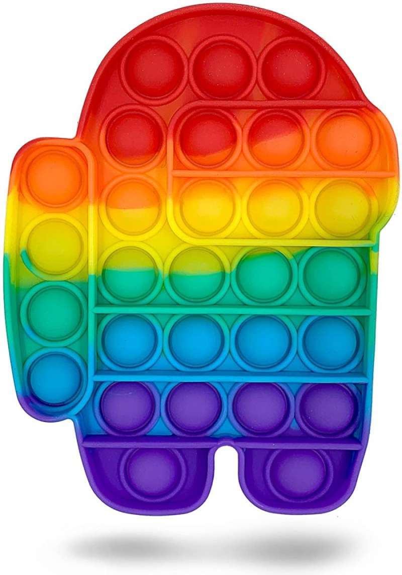 fidget toy push bubble pelangi among 