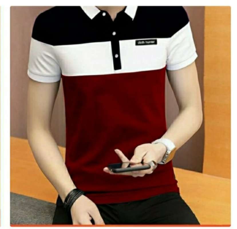 KAOS KERAH PRIA TSHIRT POLO KOMBINASI ORIGINAL MEXICAN