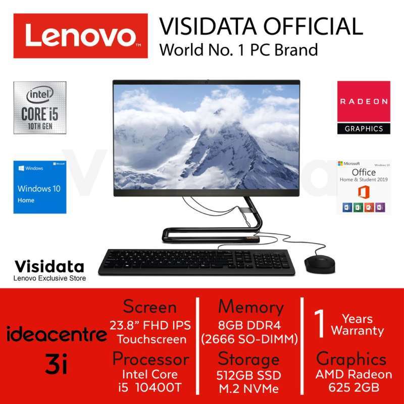 Jual Lenovo Pc Aio 3i 24imb05 I5 10400t Win10 8gb 512gb Fhd