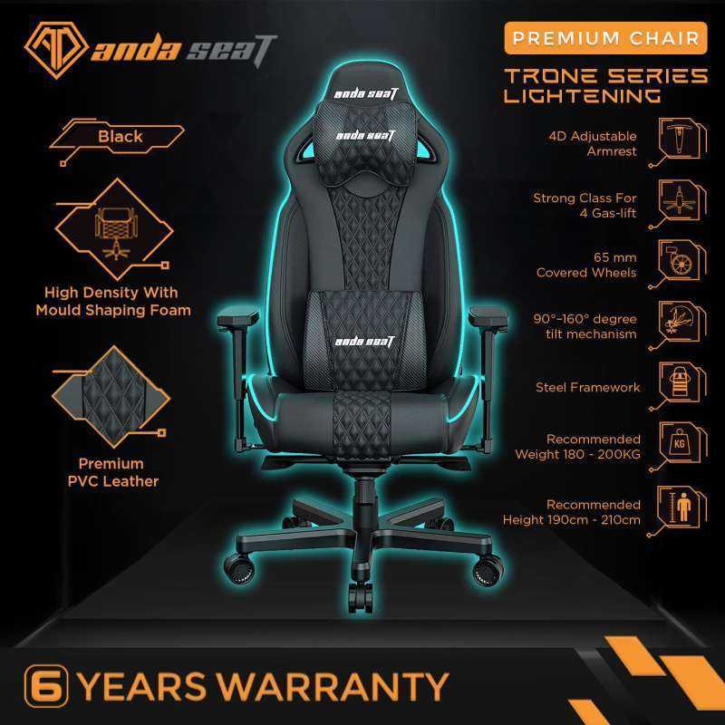 Promo AndaSeat Throne Series Premium Lightening Kursi Gaming Chair