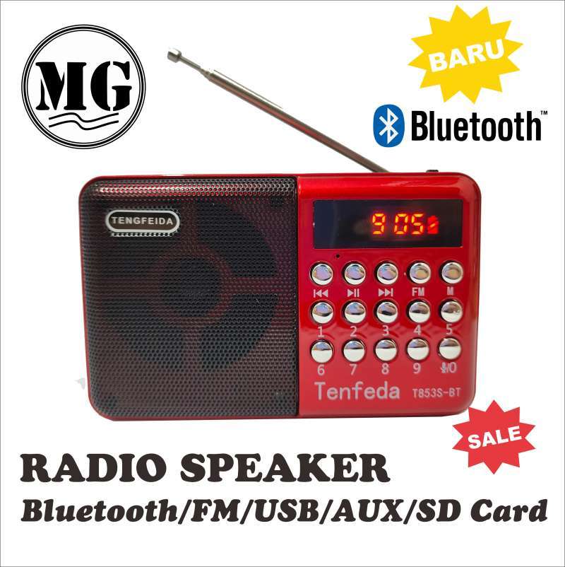 Jual Speaker Radio Mini / Pocket Radio bluetooth REC FM USB AUX TF