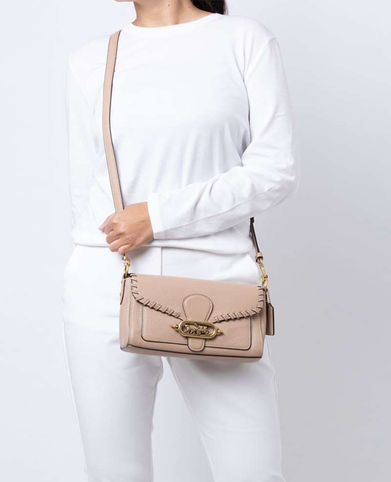 Coach jade shoulder bag with whipstitch online