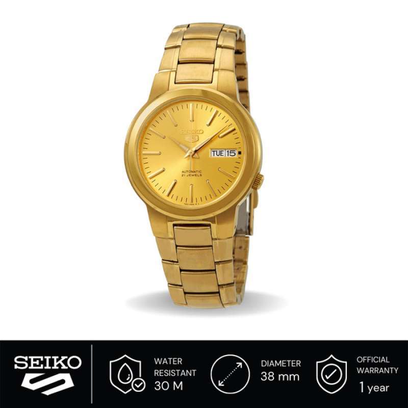 Promo Jam Tangan Pria Seiko 5 Automatic Stainless Gold SNKA10K1 Original di  Seller Seiko Official Store - Kota Jakarta Pusat, DKI Jakarta | Blibli