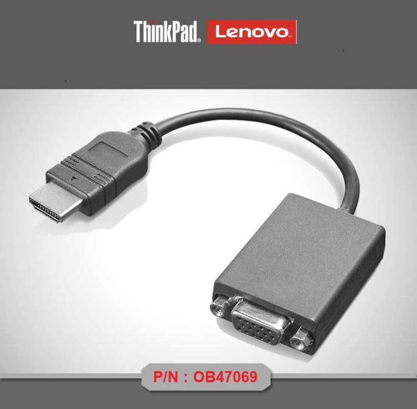 Kabel Converter Lenovo HDMI to VGA Monitor Adapter OB47069 Original