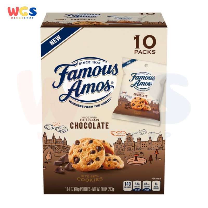 Jual Famous Amos Cookies Made With Belgian Chocolate Bite ...
