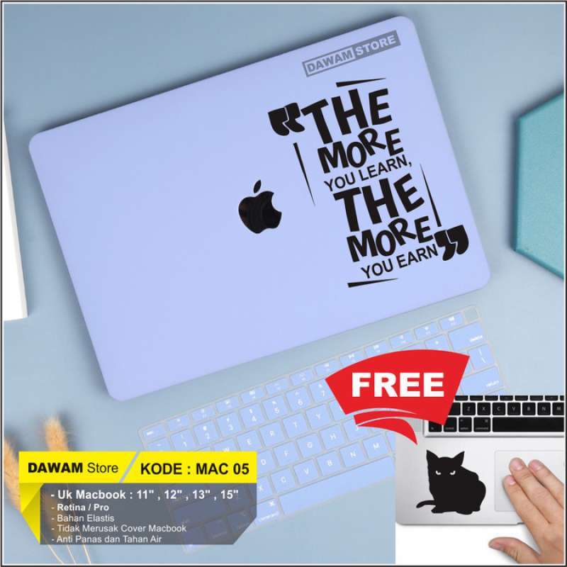 Stiker Decal Case Macbook Sticker Decal Skin Laptop The More Learn - Main Image