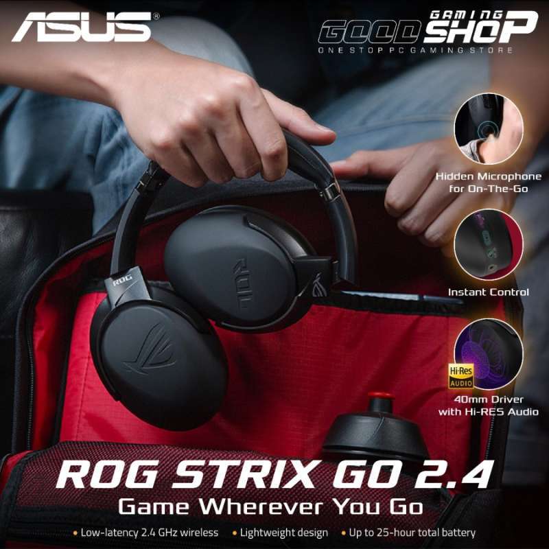 ASUS ROG Strix Go Wireless Gaming Headset with AI Noise Cancelling