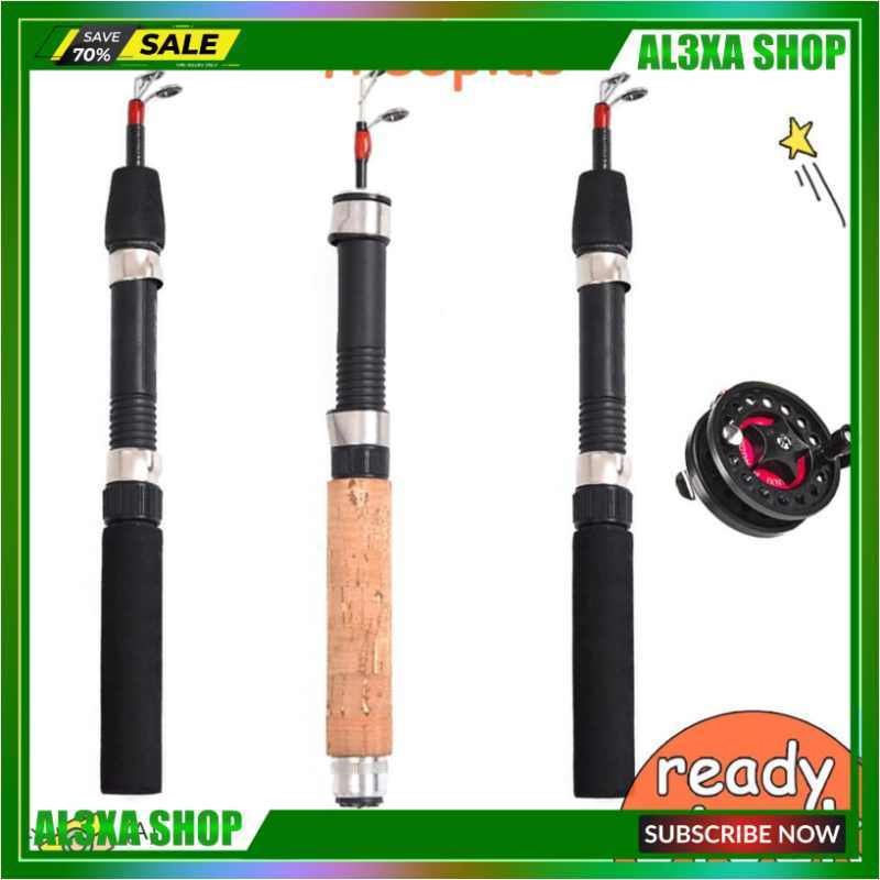 Ice Fishing Rod Reel Winter Short FRP Fiber Telescopic Pole Fishing  Accessories