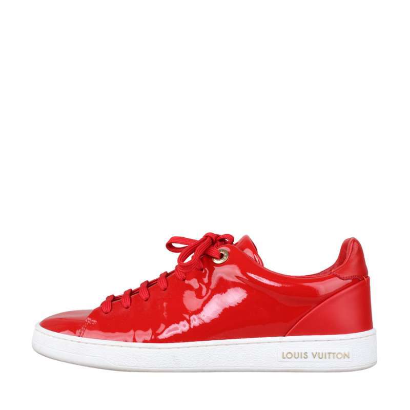 Louis Vuitton Red Patent Calfskin Frontrow Sneakers