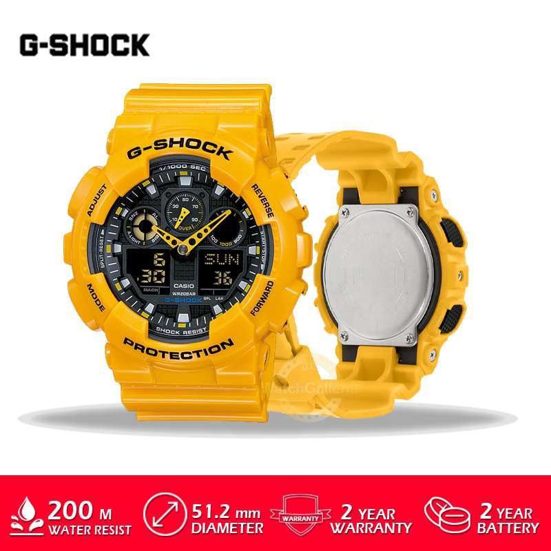 Promo CASIO G-Shock Rubber Jam Tangan Pria - Yellow [GA-100A-9ADR] di  Seller THE WATCHGALLERIA OFFICIAL STORE - Kota Surabaya, Jawa Timur | Blibli